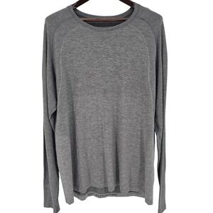 Lululemon Metal Vent Tech Henley LS Shirt Mens XXL‎ Gray Athletic Performance